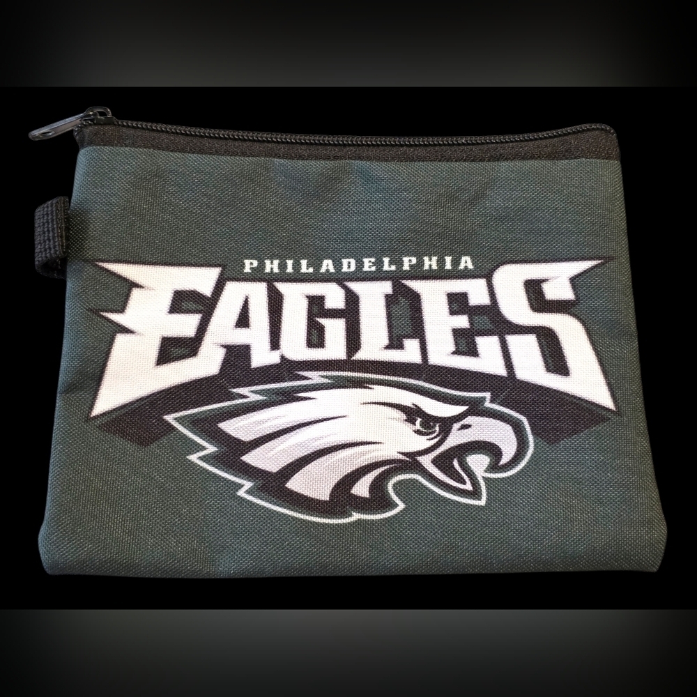 Philadelphia Eagles Zip Pouch | Small Wallet Bag Charm (5.5" x 4")